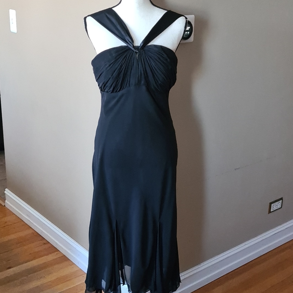 SL Fashions Black Halter Flowy Dress